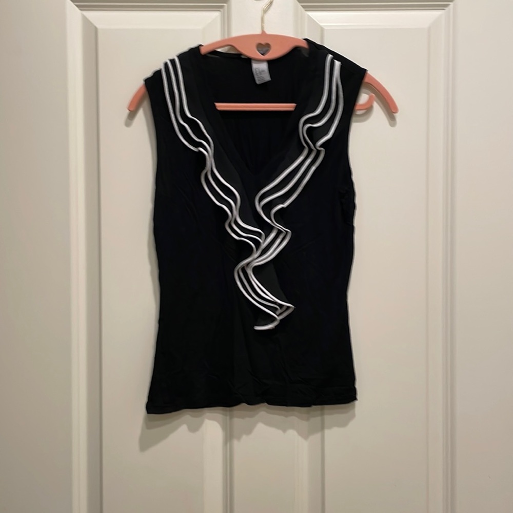 H&M ruffle front top